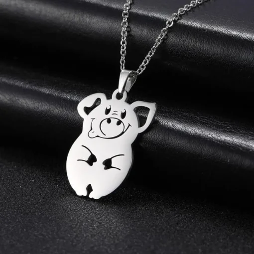 Animal Necklaces Stainless Steel- Pig, Koala, Doggy, Cat, Owl Gold or Silver Tone