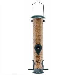 Ashman Sturdy Tube Bird Feeders-Set of 2, Green, Red or Yellow
