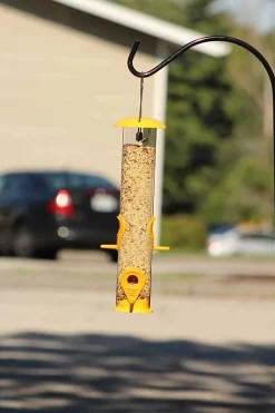 Ashman Sturdy Tube Bird Feeders-Set of 2, Green, Red or Yellow