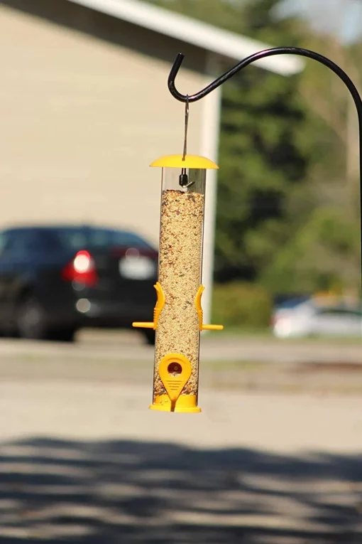 Ashman Sturdy Tube Bird Feeders-Set of 2, Green, Red or Yellow
