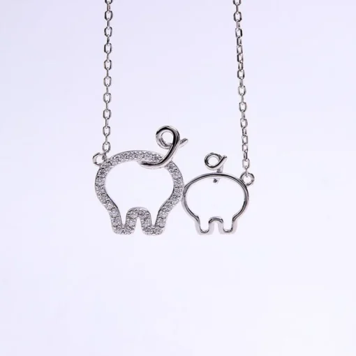 Best Friends Piggies, Pair of Pig Butts Necklace! Yellow, Rose or White Gold Plated