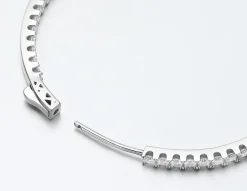 Big Moissanite Hoop Earrings, 60mm of Dazzling Beauty in 925 Sterling Silver