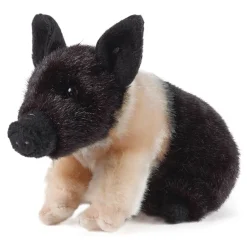 Black and Pink Hampshire Piglet Plushie