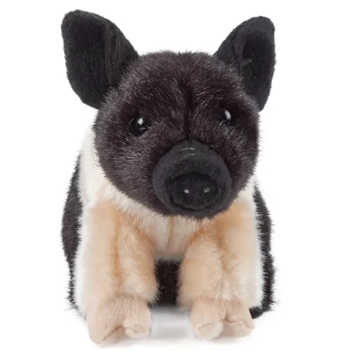 Black and Pink Hampshire Piglet Plushie