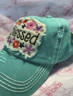 Blessed Distressed Floral Hat*