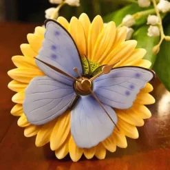 Blue Butterfly Clock