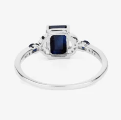 Blue Sapphire and Diamond Ring in 14K Gold