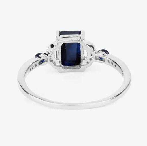 Blue Sapphire and Diamond Ring in 14K Gold