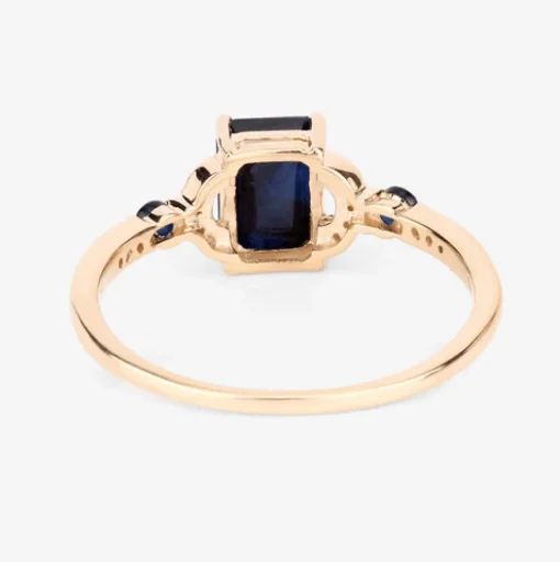 Blue Sapphire and Diamond Ring in 14K Gold