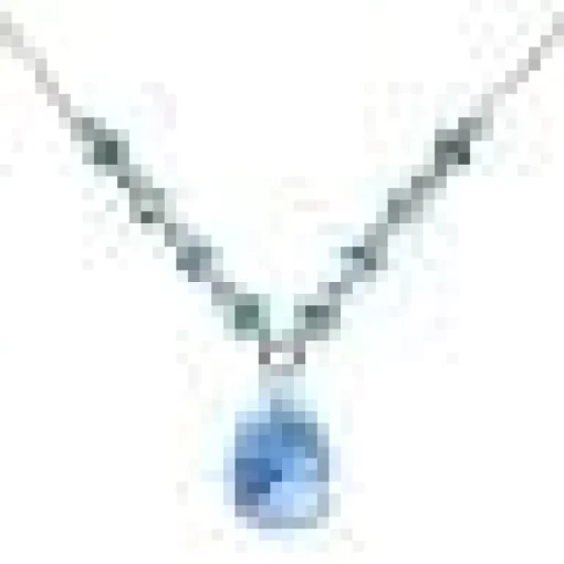 Blue Topaz Briolette with Topaz Accents in 14K Rose Gold 11.3ctw