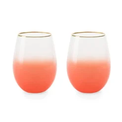 Blush Stemless Wine Glasses