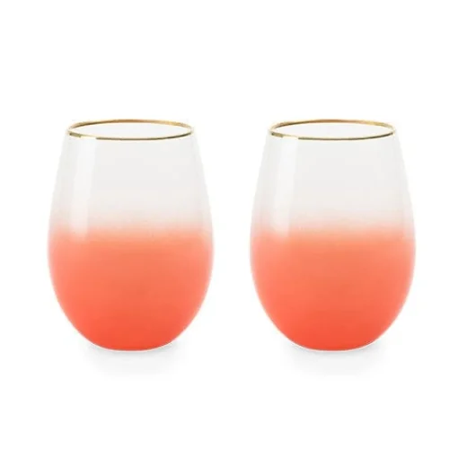 Blush Stemless Wine Glasses