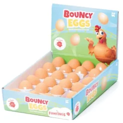 Bouncy Realistic Rubber Brown Eggs Perfect for Easter or Year Round Fun!