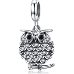 Bunny, Chipmunk, Raccoon & Owl Charms for Pandora Style Bracelets Sterling Silver