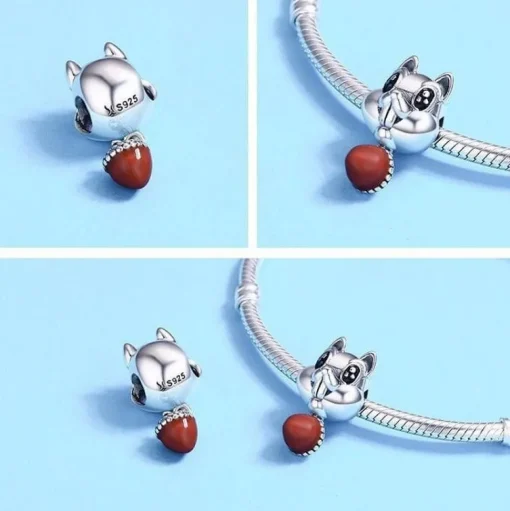 Bunny, Chipmunk, Raccoon & Owl Charms for Pandora Style Bracelets Sterling Silver