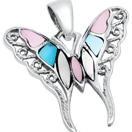 Butterfly Onyx or Abalone Jewelry-Ring, Pendant, Earrings Sterling Silver, Beautiful!