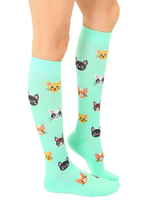 Cat Knee High Compression Socks! Feel Good & Look Cute Too! *