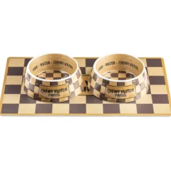 Checker Chewy Vuiton Placemats Haute Diggity Dog