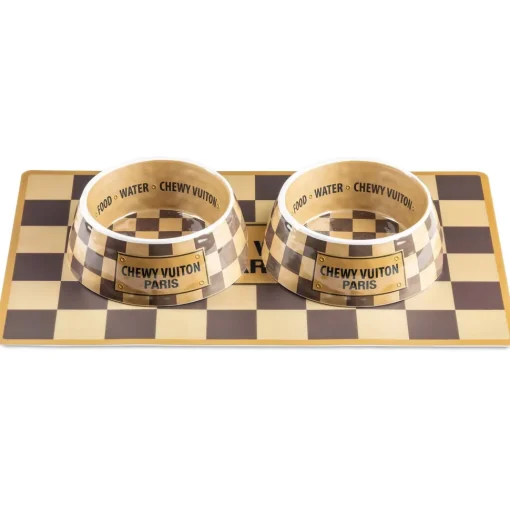 Checker Chewy Vuiton Placemats Haute Diggity Dog