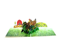 Chicken Family 3D Pop Up Greeting Card-So cute for chicken lovers!