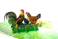 Chicken Family 3D Pop Up Greeting Card-So cute for chicken lovers!