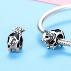 Cow & Llama & Horse Charms for Pandora Style Bracelets Sterling Silver Farm Animal Charms