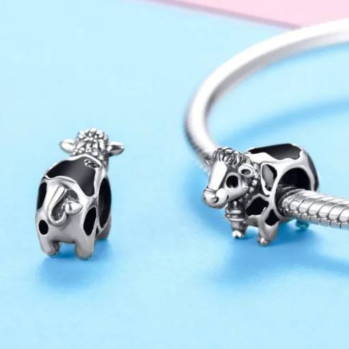Cow & Llama & Horse Charms for Pandora Style Bracelets Sterling Silver Farm Animal Charms