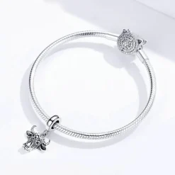 Cow & Llama & Horse Charms for Pandora Style Bracelets Sterling Silver Farm Animal Charms