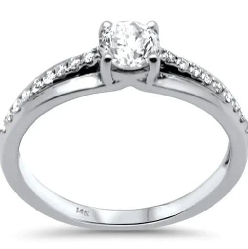 .64ct G SI 14K White Gold Round Diamond Engagement Ring Size 6.5