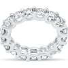 3.15ct G SI 14K White Gold Round Diamond Eternity Ring Size 6.5