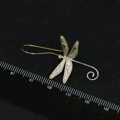 Dainty Dragonfly Sterling Silver Jewelry Earrings and Necklace Handmade Works of Art!