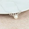 Deer Pearl Necklace and Earrings in 925 Sterling Silver