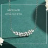 Delicate Multi-Shape Gemstone Necklace Feminine Fine 925 Sterling Silver