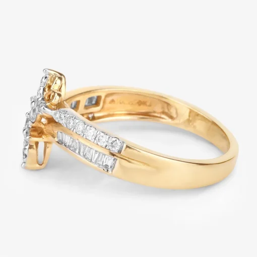 Diamond Butterfly Ring 14K Yellow Gold