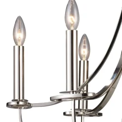 Dione 6-Lght Chandelier Plshd Nckl