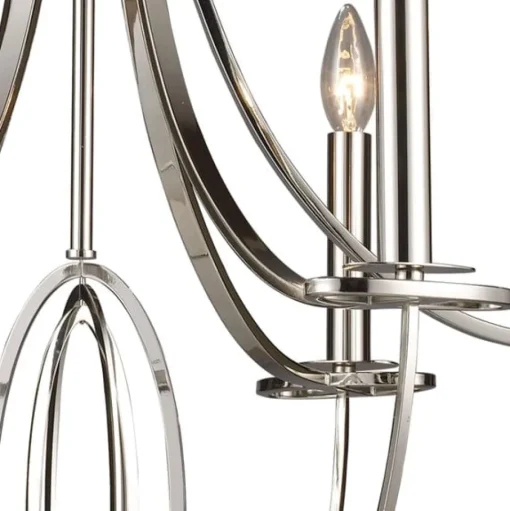 Dione 6-Lght Chandelier Plshd Nckl
