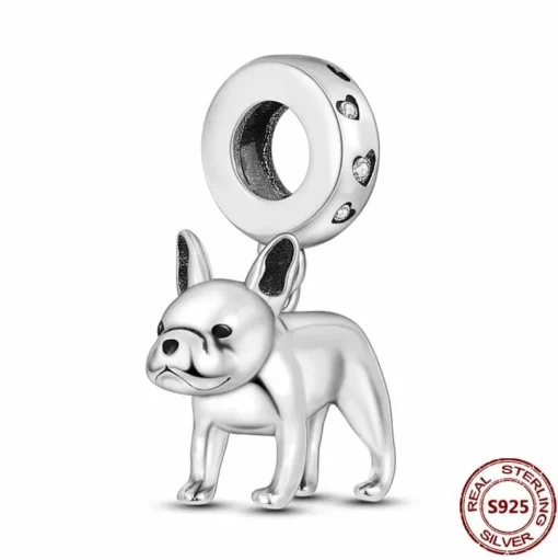 Dog Charm Collection Pandora Style Charms Sterling Silver Boston, Frenchie, Chi, Schnauzer, Puppy