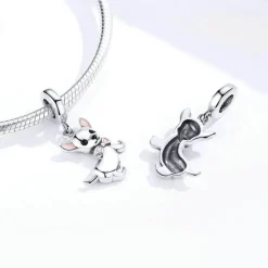 Dog Charm Collection Pandora Style Charms Sterling Silver Boston, Frenchie, Chi, Schnauzer, Puppy