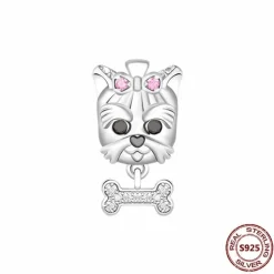 Dog Charm Collection Pandora Style Charms Sterling Silver Boston, Frenchie, Chi, Schnauzer, Puppy