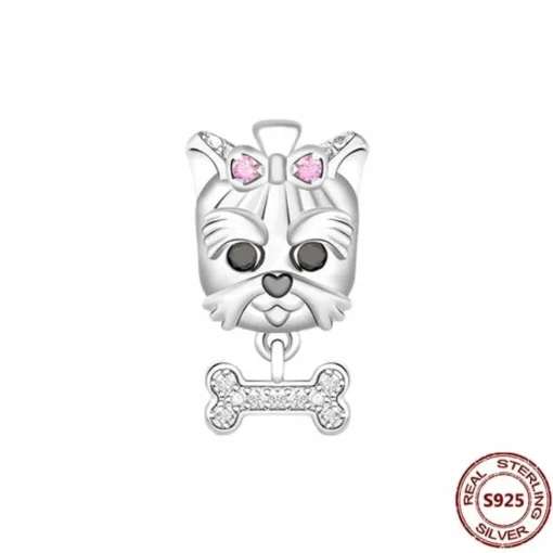 Dog Charm Collection Pandora Style Charms Sterling Silver Boston, Frenchie, Chi, Schnauzer, Puppy