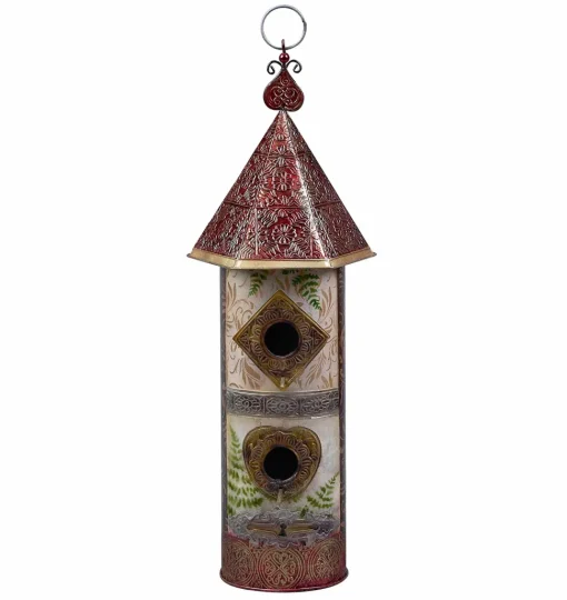 Double Bird Feeder Capiz Handmade in the Phillipines*