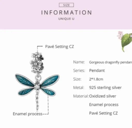 Dragonfly Charms or Pendants Sterling Silver 925