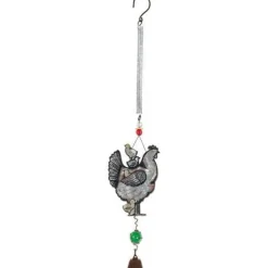 Farm Animal Metal Art Bouncy Decorations-Hen, Pig-Cow