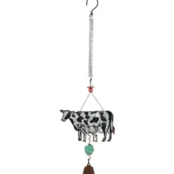 Farm Animal Metal Art Bouncy Decorations-Hen, Pig-Cow