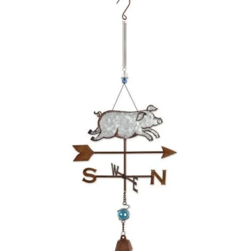 Farm Animal Metal Art Bouncy Decorations-Hen, Pig-Cow