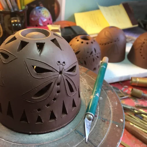 Firefly Ceramic Luminary-Handmade in the USA!*