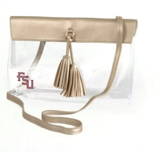 FL Gator Vegan Leather Stadium Clear Crossbody Bag