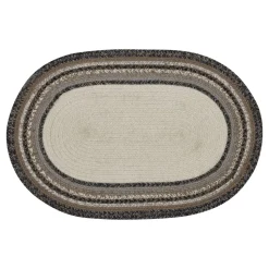 Floral Vine Jute Oval Rug 