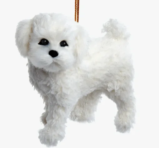 Fluffy Dog Ornaments-Realistic Pups for Christmas Decoration