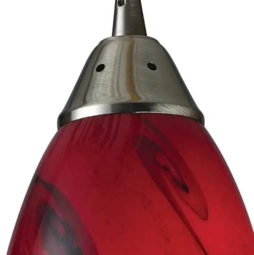Galaxy 1-Lght Pndnt W/Red Glss